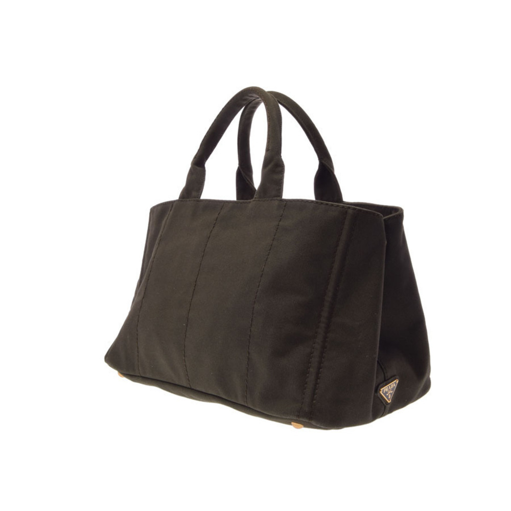 Prada Canvas Bag Green Tote Canapa